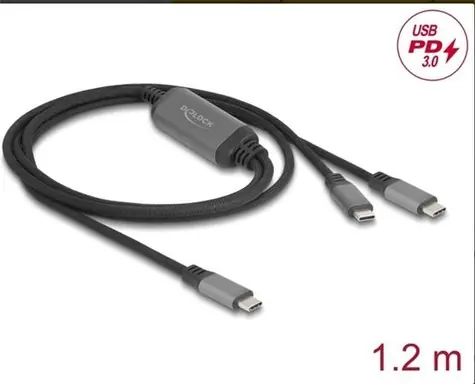 Delock USB-C (M) - USB-C (M) / Kabel / Power Delivery 3.0 / 100 W / 20 V/5 A / 1,2 m
