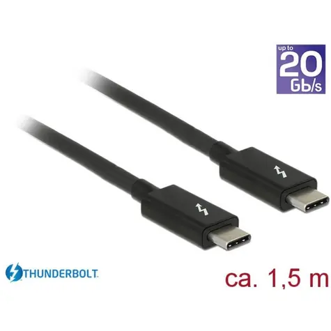 DeLock Thunderbolt 3 USB-C (M)-(M) 1,5 m / Kabel / USB 3.1 Gen 1 / DisplayPort 1.2a / 5 A