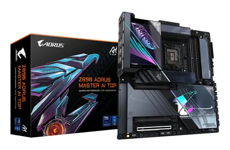 GIGABYTE Z890 AORUS MASTER AI TOP / Z890 / LGA 1851 / 4x DDR5 / PCIe x16 / 2x10GLAN / Wi-Fi 7 / E-ATX