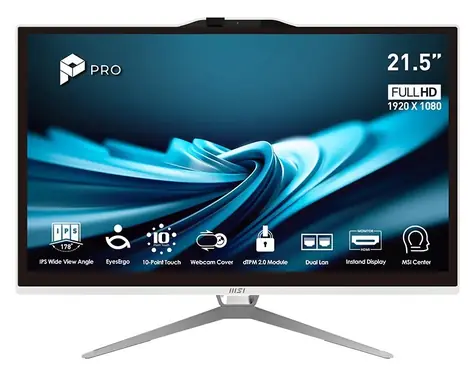 MSI PRO AP222T 14MA-669EU bílá / All-in-one počítač / 21,5