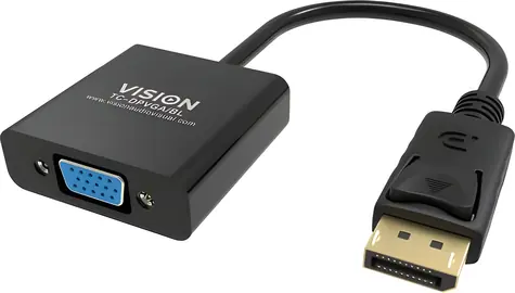 Vision Professional černá / Adaptér / DisplayPort (M) - VGA HD-15 (F)