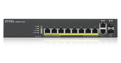 ZyXEL GS2220-10HP / Switch / 8x GbE PoE+ / 2x combo SFP / řízený / do racku
