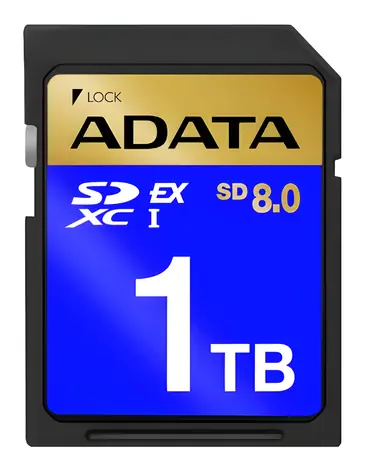 ADATA 1 TB černá / Paměťová karta / SDXC / SD 8.0 Express / čtení: 1600 MB/s / zápis: 1200 MB/s