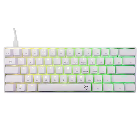 White Shark GK-004211 SHINOBI 2 bílá / Herní mechanická klávesnice / US layout / červené spínače / hot-swap / RGB LED