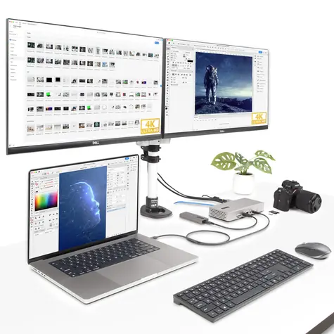 StarTech Thunderbolt 4 Multi-Display Dock / Dokovací stanice / 2× HDMI + 2× DisplayPort / 7× USB / 2.5G LAN