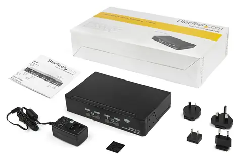 StarTech KVM Switch 4x DisplayPort / KVM přepínač / 4K 60Hz / USB 2.0 Hub