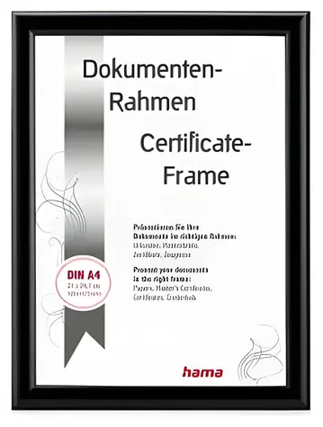 Hama Swing černá / Plastový rámeček / 21x29,7 cm / DIN A4