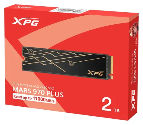 ADATA MARS 970 PLUS 2 TB / SSD / M.2 2280 / PCIe Gen5 / čtení: 11 000 MB/s / zápis: 10 000 MB/s / MTBF: 2 mh