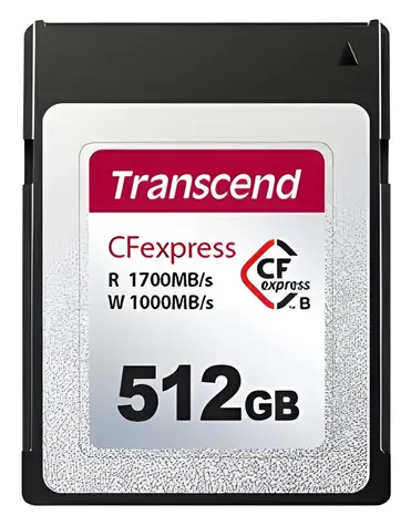 Transcend 512GB CFexpress 820 / Paměťová karta / Type B / NVMe PCIe Gen3 x2 / 1700 MB/s R / 1000 MB/s W