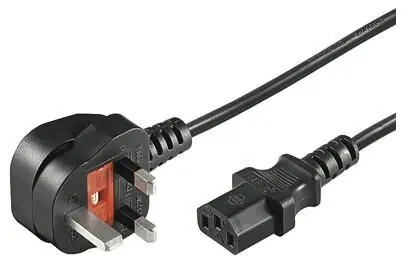 MicroConnect Power Cord UK Typ G - C13 3m černá / Napájecí kabel / Anglická koncovka / 250 V / 10 A