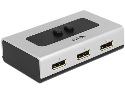 Delock DisplayPort Switch 2 - 1 / přepínač / manuální / 2560×1440