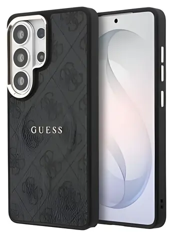 Guess PU Leather 4G Gold Frame černá / Zadní kryt / Samsung Galaxy S26 Ultra / Magnetický / PU kůže