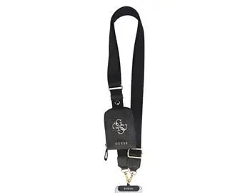 Guess Crossbody PU 4G Metal Logo černá / Crossbody popruh s peněženkou / PU kůže / univerzální