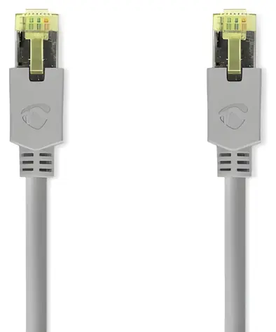 Nedis CAT7 S/FTP šedá / Patch kabel / 10 m / LSZH / Kulatý / Snagless