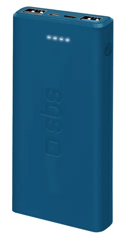 SBS PowerBank 10 000 mAh tyrkysová / Powerbanka / 10 W / USB-C, 2x USB-A / Intelligent Charge