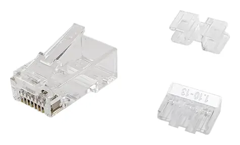 Equip Cat6A transparentní / Konektor RJ45 / nestíněný / pozlacené kontakty / 100 ks