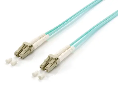 Equip optický kabel LC-LC OM3 35m tyrkysová / Patch kabel / Multimode / Duplex / LSZH plášť / 10Gbit/s
