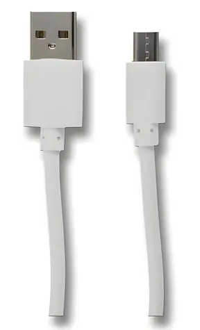 2GO bílá / Datový a nabíjecí kabel / USB-A na Micro-USB / 1 m / nylon