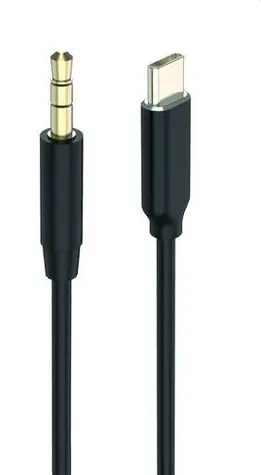 2GO 797219 černá / Audio kabel / 3.5mm / USB-C / 1 m