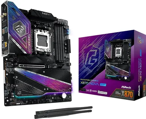 ASRock X870 Nova WiFi / Základní deska / AMD X870 / DDR5 / SATA III RAID / 5G LAN / sc.AM5 / ATX