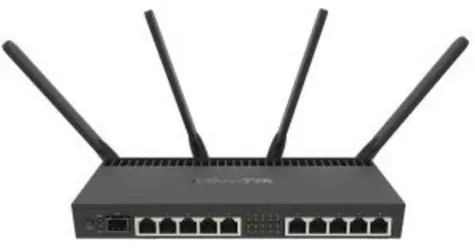 MikroTik RB4011iGS+5HacQ2HnD-IN / RouterBOARD / 4x 1,4GHz / 10x Gigabit LAN / 1x SFP+ / Wi-Fi 802.11ac / L5