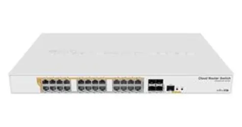 MikroTik CRS328-24P-4S+RM / Cloud Router Switch / 24x GLAN PoE+ / 4x SFP+ / 500W / RouterOS L5 / 1U rack