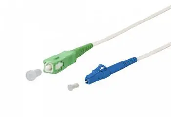OEM SC-LC 3 m bílá / Optický patch kabel / Simplex / SM 9/125 / SC-APC, LC-UPC / Armovaný, LSZH