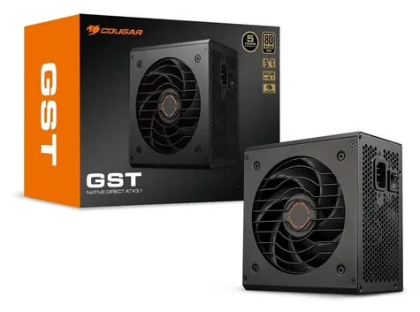 COUGAR GST 850W černá / PC zdroj / ATX 3.1 / 80 PLUS Gold / nemodulární / 120mm