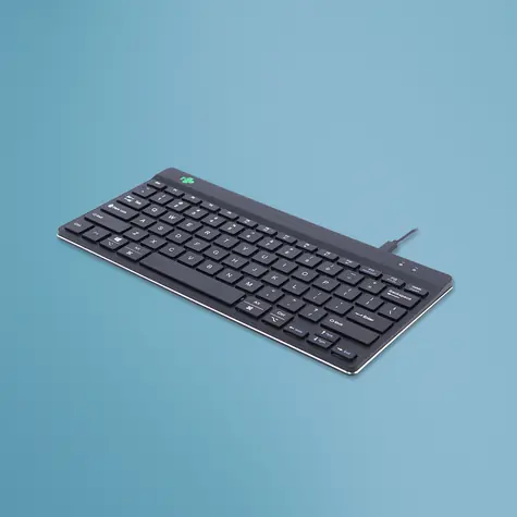 R-Go Tools Compact Break US černá / Kompaktní klávesnice / US layout / drátová / USB-C
