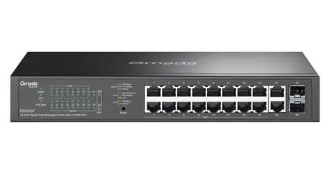 TP-Link ES220GP / Switch / 18x GLAN / PoE+ / 2x SFP / 40 Gbps
