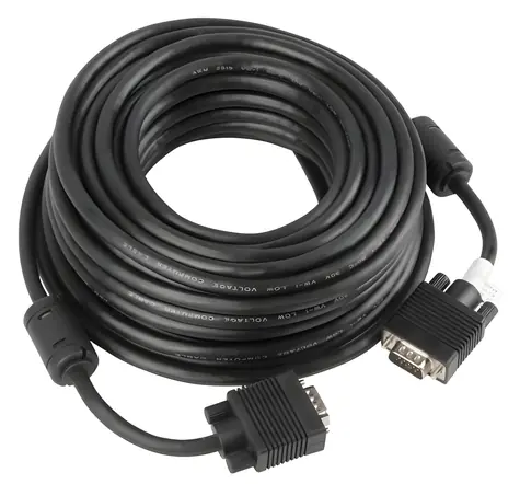 Lanberg CA-VGAC-10CC-0100-B černá / Propojovací kabel VGA / VGA (D-Sub) M-M / 10 m