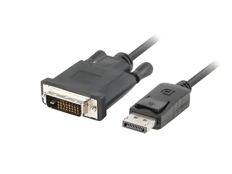 Lanberg černá / DisplayPort - DVI kabel / DP 1.2 (M) - DVI-D 24+1 (M) / 3m / Full HD 60Hz