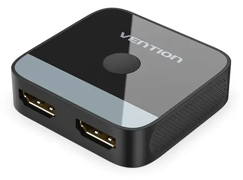 Vention černá / HDMI přepínač / 2 porty / 4K Ultra HD / 60 Hz / plug and play