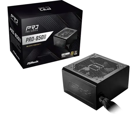 ASRock PRO-850G černá / Zdroj ATX / 850 W / 80 PLUS Gold / ATX 3.1 / 120 mm