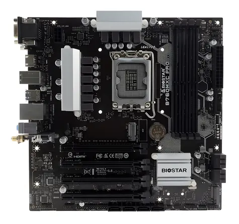 Biostar B760MXC PRO / B760 / LGA1700 / 4x DDR5 / PCIEx16 / 2.5GLAN / WiFi / mATX