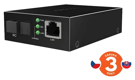 Tenda TFC300A / Optický mediakonvertor / Gigabit WDM / SM / SC (UPC) / RJ45 / 3 km