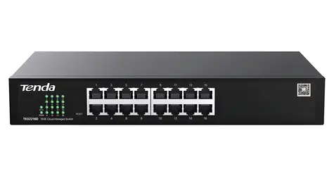 Tenda TEG2216D / Switch / 16x Gigabit LAN / Websmart cloud management / kovový