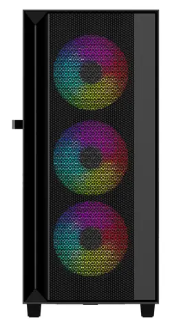 Gembird Fornax 4000 ARGB černá / Skříň / ATX / 2x USB3.0 / 1x USB2.0 / bez zdroje / průhledná bočnice