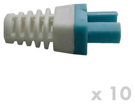 DATACOM Manžetka pro konektor RJ45 modro-bílá / 10 ks