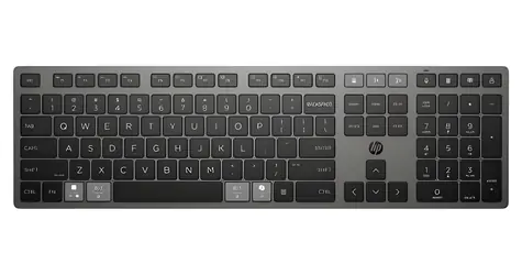 HP 725 černá / Bezdrátová klávesnice / nabíjecí / multidevice / USB+BT / CZ