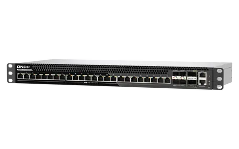 QNAP QSW-M7230-2X4F24T / Řízený switch / 24x 10GbE RJ45 / 4x 25GbE SFP28 / 2x 100GbE QSFP28