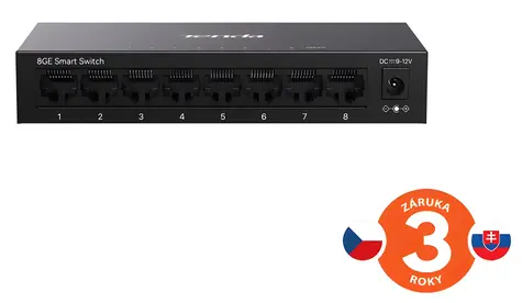 Tenda TEG2208D / Switch / 8x 10/100/1000 Mbps / Websmart / Fanless / Kov / Desktop