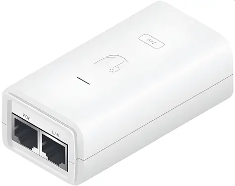Ubiquiti POE-24-24W-G-WH / PoE adaptér / 24V DC 1A / GLAN / Vč. napájecího kabelu