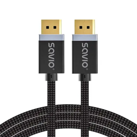 Savio CL-176 / Kabel DisplayPort / DisplayPort 1.4 / 3 m / M/M / pozlacené konektory