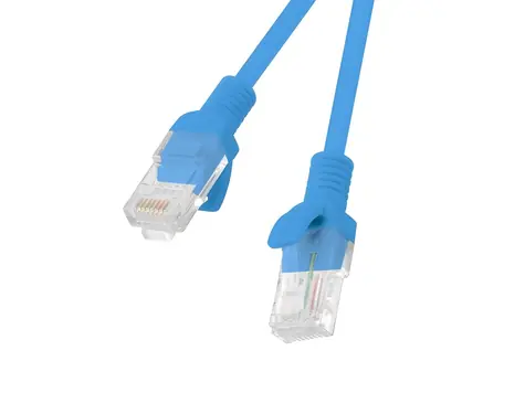 Lanberg UTP CAT5E 10m modrá / Patch kabel / RJ45-RJ45