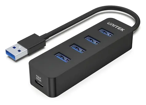 Unitek H1117A černá / Hub USB / 4x USB-A 3.0 / aktivní 10 W
