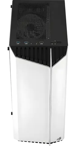 Aerocool Bionic bílá / Skříň / Midi Tower / ATX / RGB / tvrzené sklo / bez zdroje