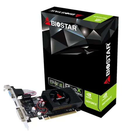 Biostar GeForce GT 730 4GB / GT730 700MHz / 4GB GDDR3 1333MHz / 128bit / PCIe 2.0 / DVI + VGA + HDMI