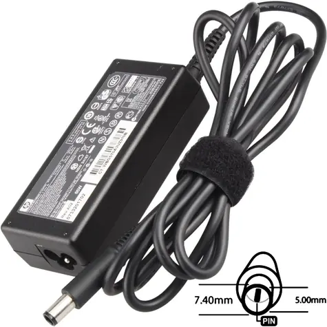 HP originální adaptér 65W / Adaptér pro notebooky / 18,5V / 7,4×5,0 mm