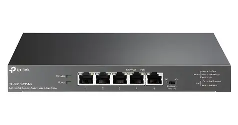 TP-Link TL-SG105PP-M2 / Switch / 5x 2,5Gb / 4x PoE++ / fanless